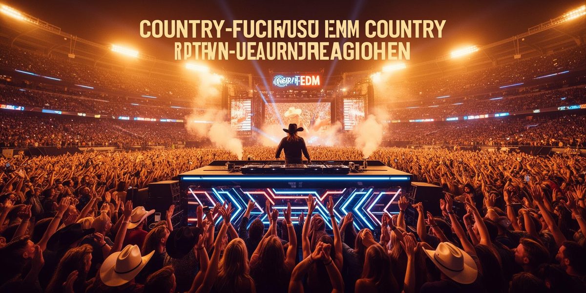 DJ John Price performing country EDM at a massive festival with crowd
